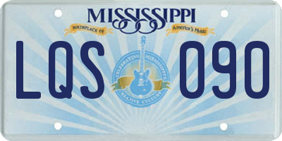 MS license plate LQS090