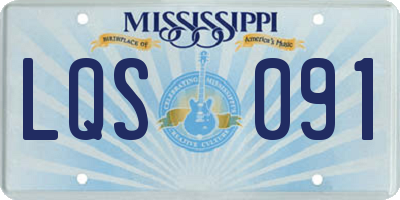 MS license plate LQS091