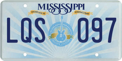 MS license plate LQS097