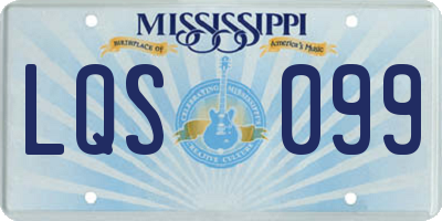 MS license plate LQS099