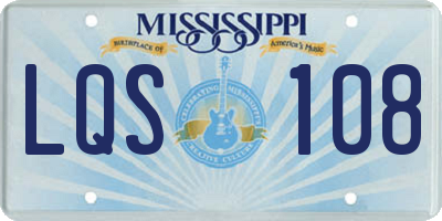 MS license plate LQS108