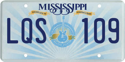 MS license plate LQS109