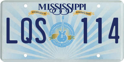 MS license plate LQS114