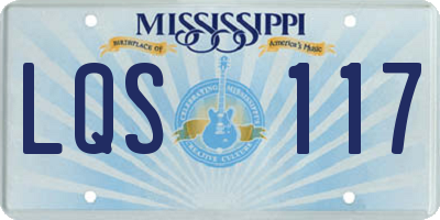 MS license plate LQS117