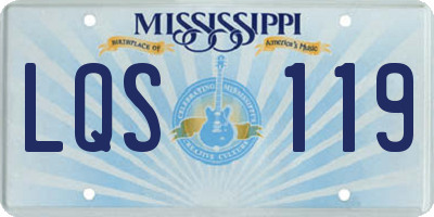 MS license plate LQS119