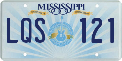 MS license plate LQS121