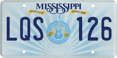 MS license plate LQS126
