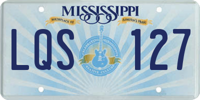MS license plate LQS127