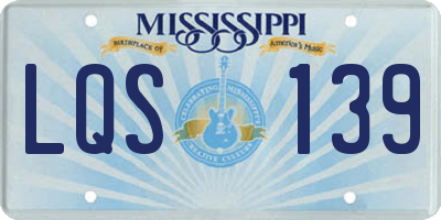 MS license plate LQS139