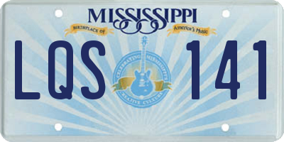 MS license plate LQS141