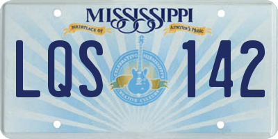 MS license plate LQS142