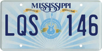 MS license plate LQS146