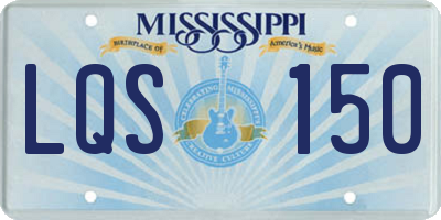 MS license plate LQS150