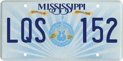 MS license plate LQS152