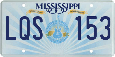 MS license plate LQS153