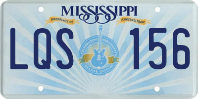 MS license plate LQS156