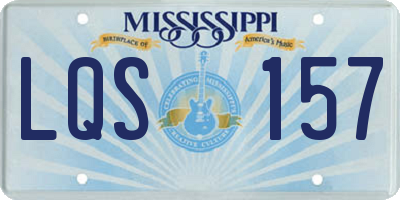 MS license plate LQS157
