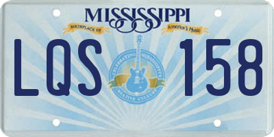 MS license plate LQS158