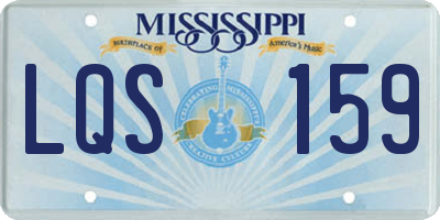 MS license plate LQS159