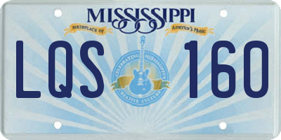 MS license plate LQS160
