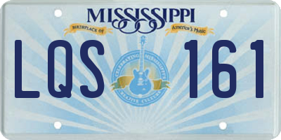 MS license plate LQS161