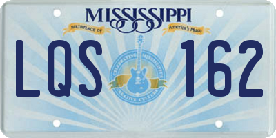 MS license plate LQS162