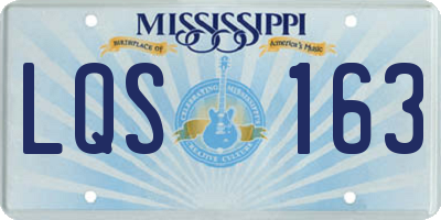 MS license plate LQS163