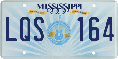 MS license plate LQS164