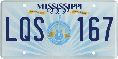 MS license plate LQS167