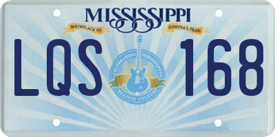 MS license plate LQS168
