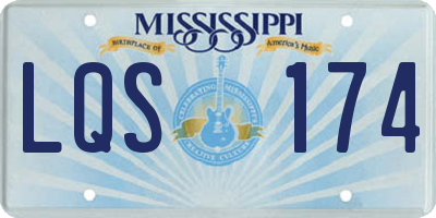 MS license plate LQS174