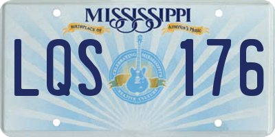 MS license plate LQS176