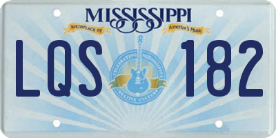 MS license plate LQS182
