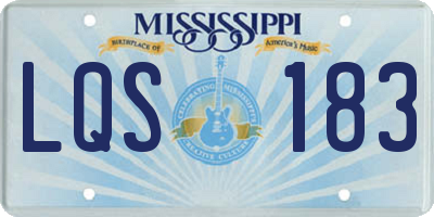 MS license plate LQS183