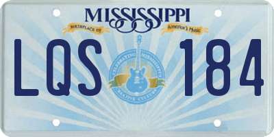 MS license plate LQS184