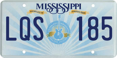 MS license plate LQS185