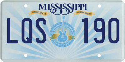 MS license plate LQS190