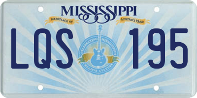 MS license plate LQS195