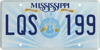 MS license plate LQS199