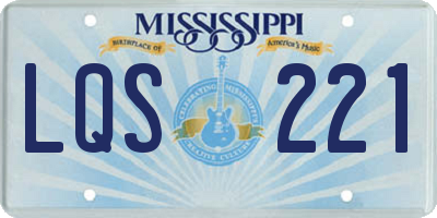 MS license plate LQS221