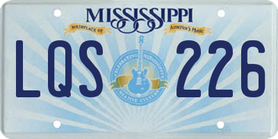 MS license plate LQS226