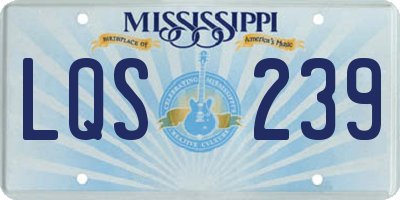 MS license plate LQS239