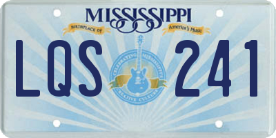 MS license plate LQS241