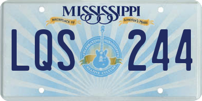 MS license plate LQS244