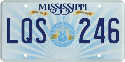 MS license plate LQS246