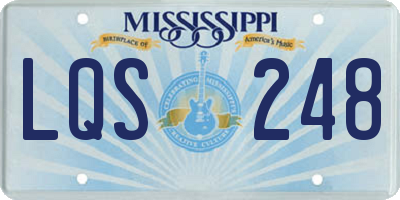 MS license plate LQS248