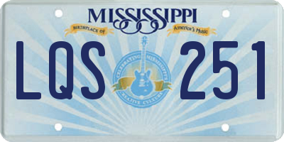 MS license plate LQS251