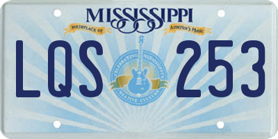 MS license plate LQS253