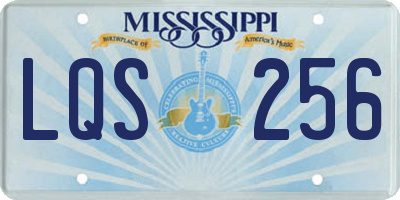 MS license plate LQS256