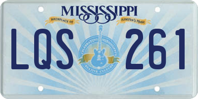 MS license plate LQS261